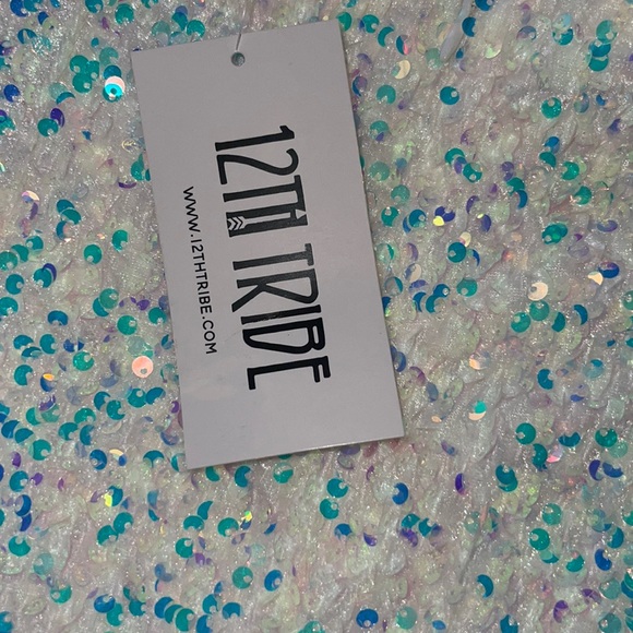 12th Tribe Anastasia Mini Sequin and Feather Dress - Picture 6 of 6